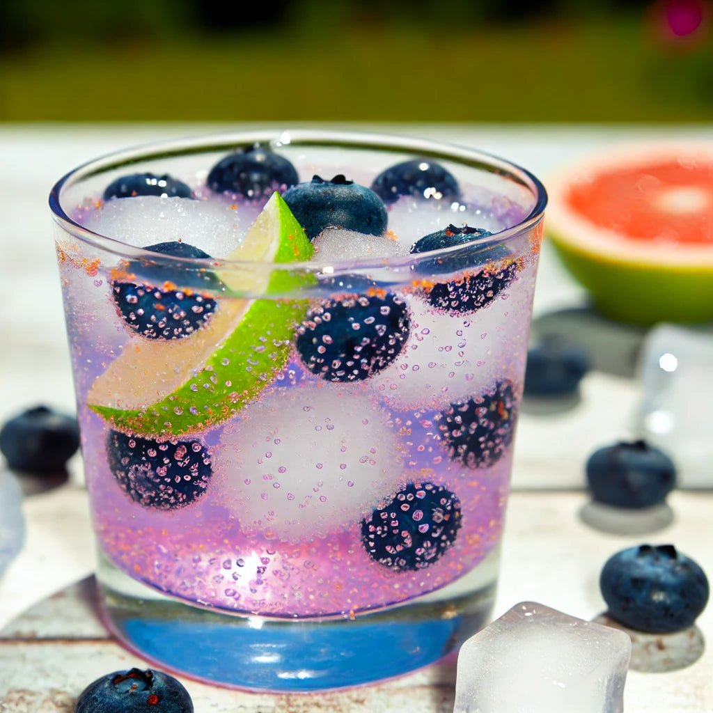 Blueberry Grapefruit Sparkler Mocktail - XO Jacqui