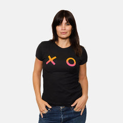 Menopositive Merch | XO Black T-Shirt - XO Jacqui