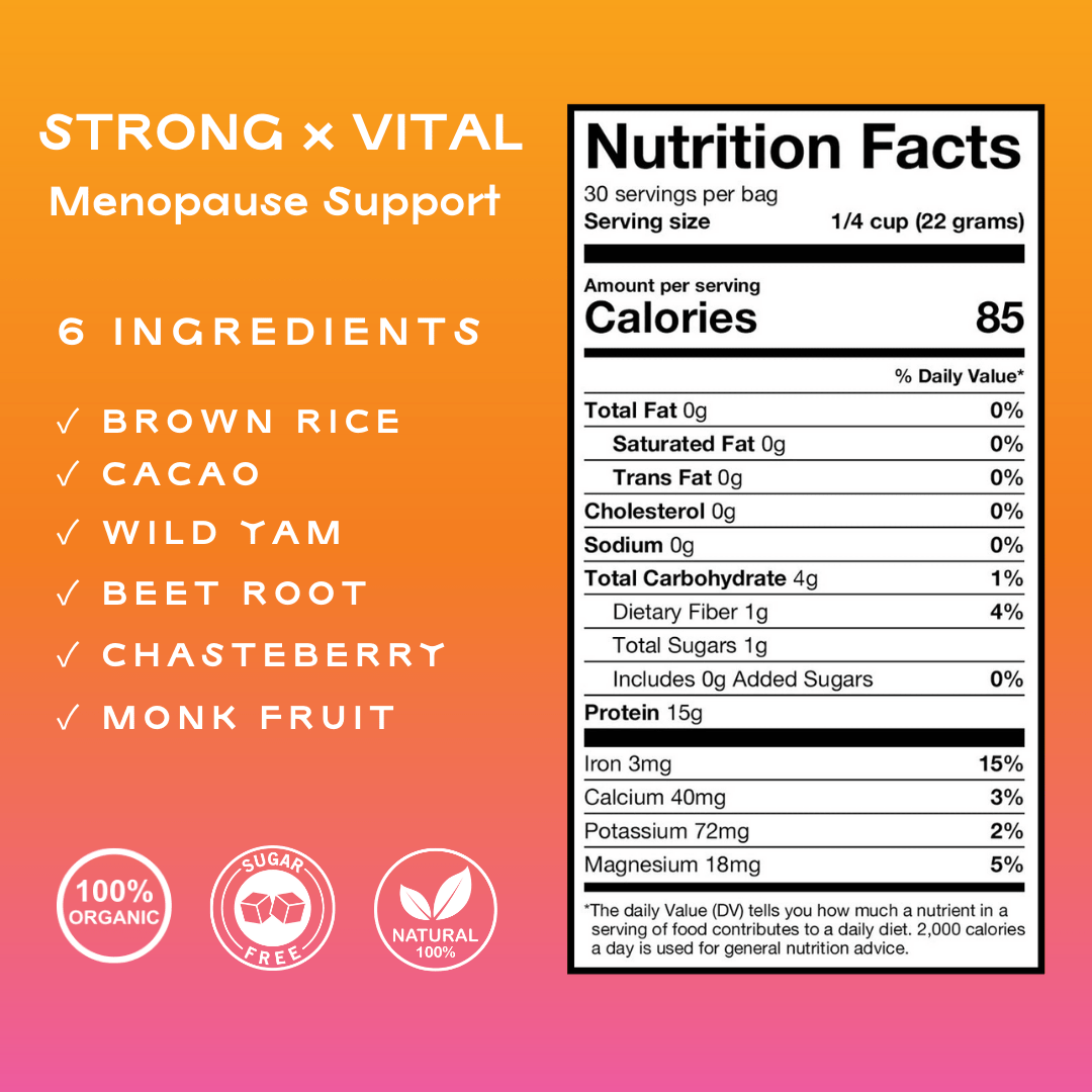 Strong + Vital | Menopause Support Protein Powder | Cacao Wild Yam - XO Jacqui