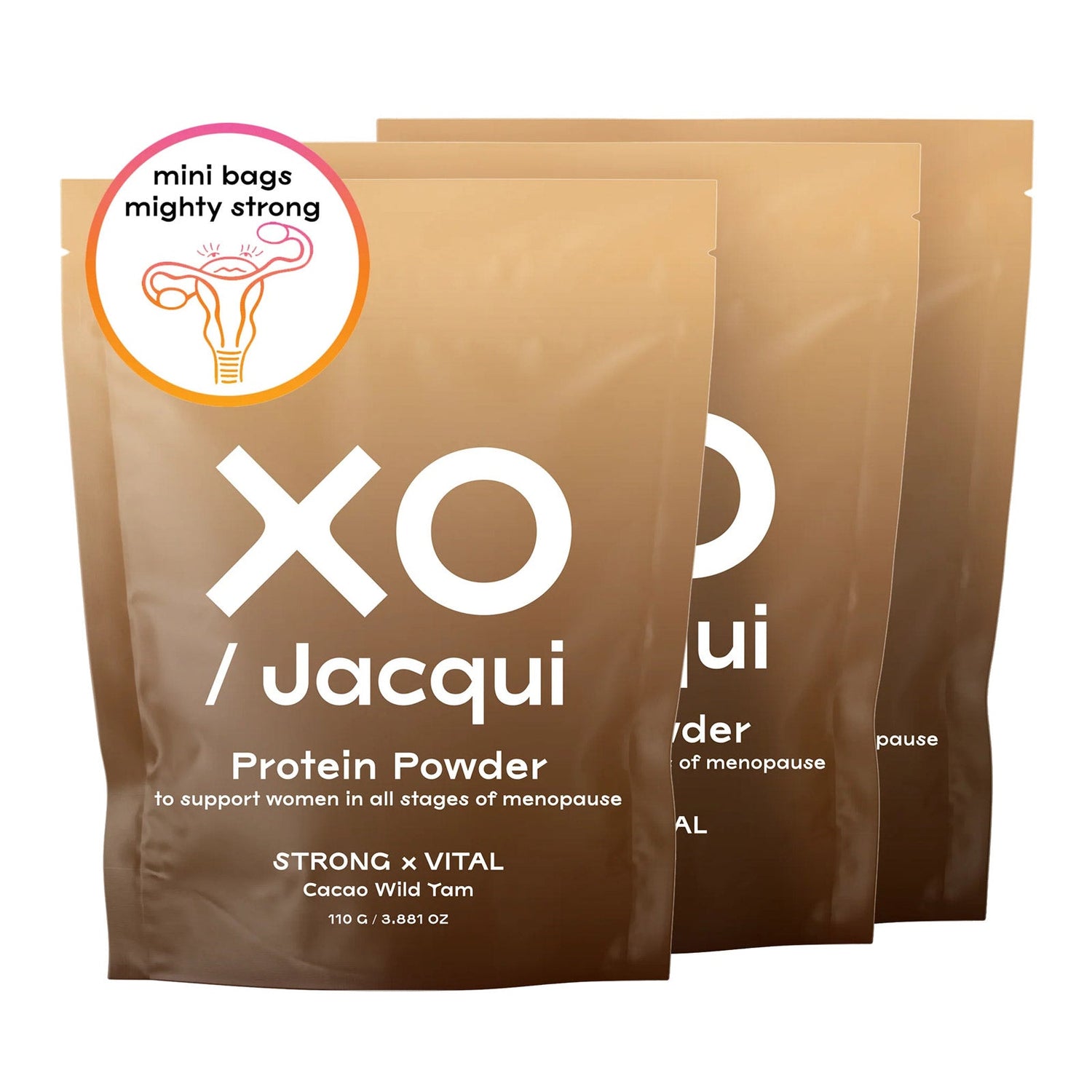 Strong + Vital | Menopause Support Protein Powder Mini Pack | Cacao Wild Yam - XO Jacqui