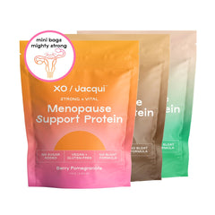 Strong + Vital | Menopause Support Protein Powder Mini Pack | Mini Variety Pack - XO Jacqui