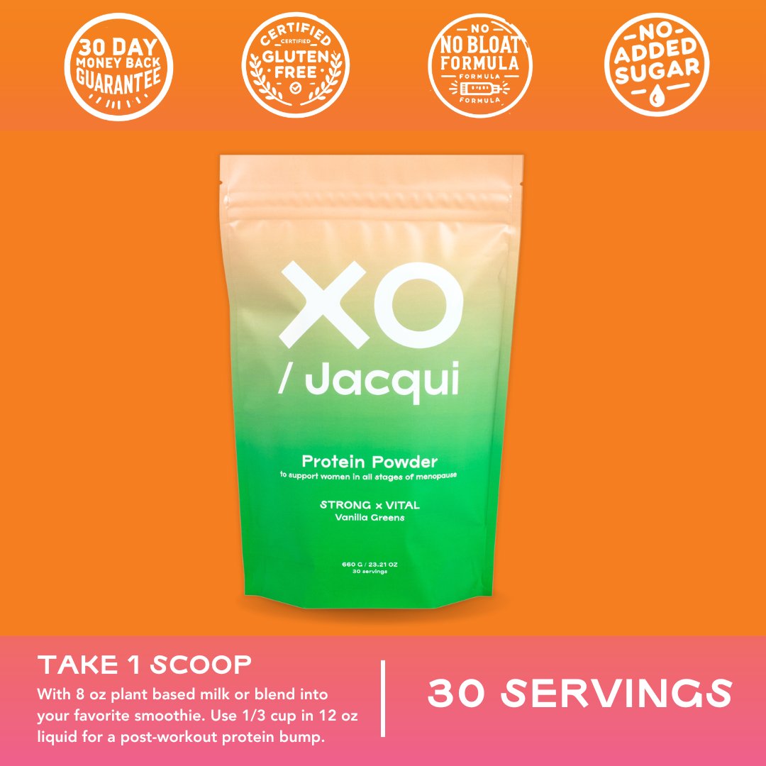 Strong + Vital | Menopause Support Protein Powder | Vanilla Greens - XO Jacqui